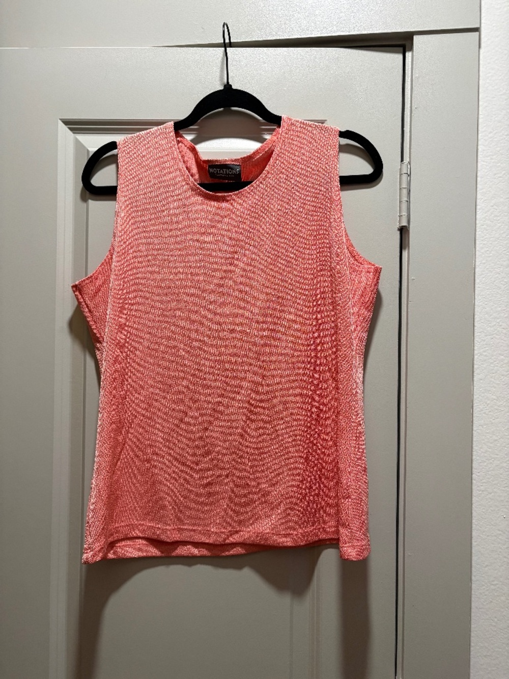 Notations Coral Shimmer Top